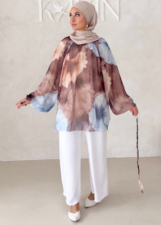 Geblümtes Chiffon OBERTEIL