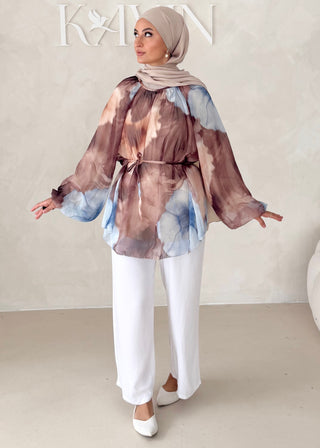 Geblümtes Chiffon OBERTEIL