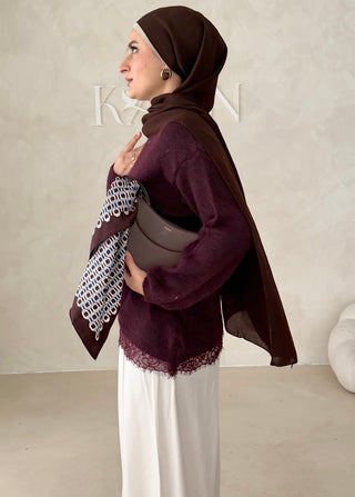 Pullover mit Spitze