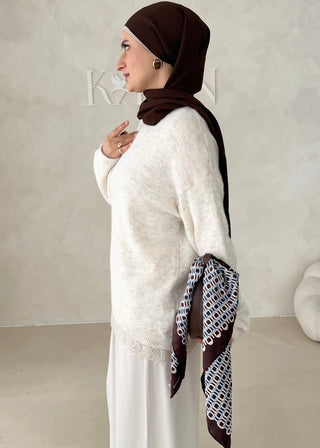 Pullover mit Spitze