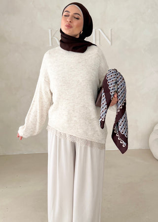 Pullover mit Spitze