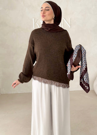 Pullover mit Spitze