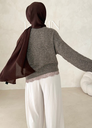 Pullover mit Spitze
