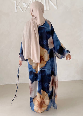 Geblümtes Chiffon Maxikleid