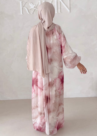 Geblümtes Chiffon Maxikleid