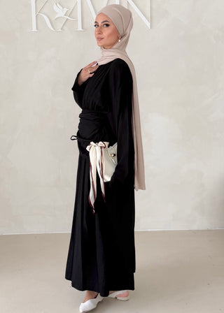 Maxikleid mit Raffungen