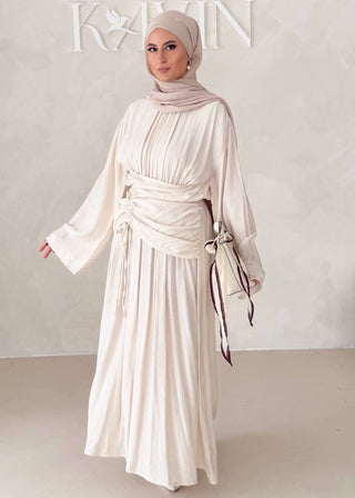 Maxikleid mit Raffungen