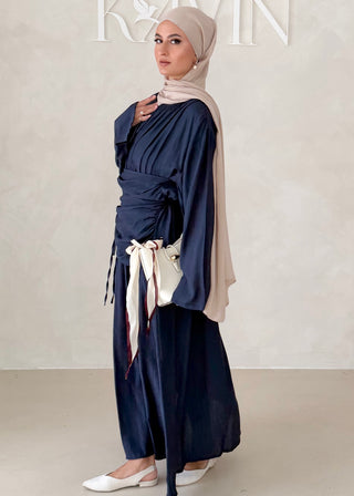 Maxikleid mit Raffungen