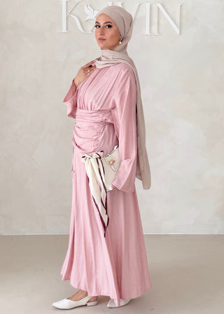 Maxikleid mit Raffungen