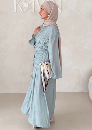 Maxikleid mit Raffungen