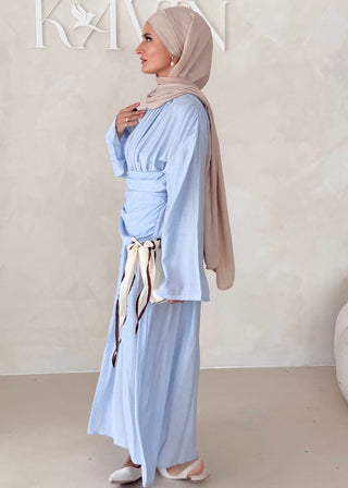 Maxikleid mit Raffungen