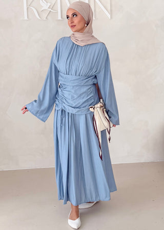 Maxikleid mit Raffungen