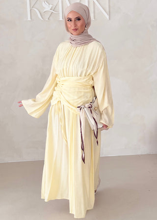 Maxikleid mit Raffungen