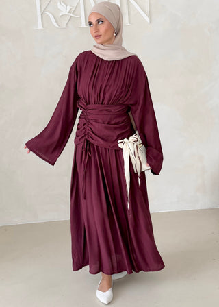 Maxikleid mit Raffungen
