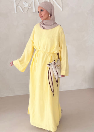 Musselin Abaya MIT BREITEN ÄRMELN