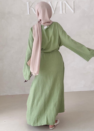 Musselin Abaya MIT BREITEN ÄRMELN