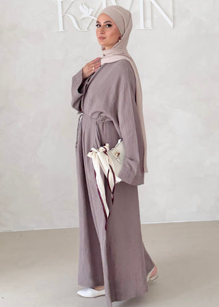 Musselin Abaya MIT BREITEN ÄRMELN