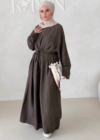 Musselin Abaya MIT BREITEN ÄRMELN