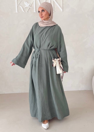 Musselin Abaya MIT BREITEN ÄRMELN