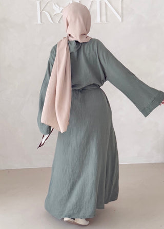 Musselin Abaya MIT BREITEN ÄRMELN