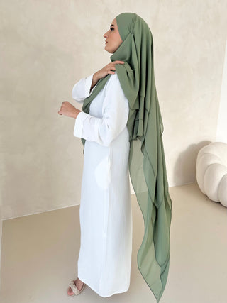 Khimar Chiffon Dreilagig