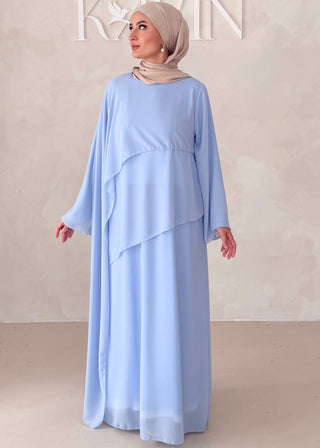 Dreilagiges Chiffon Kleid