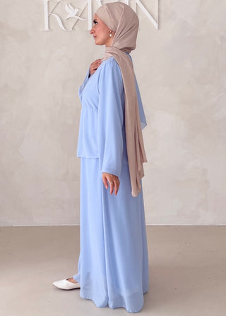 Dreilagiges Chiffon Kleid