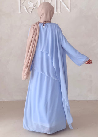 Dreilagiges Chiffon Kleid