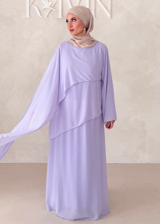 Dreilagiges Chiffon Kleid