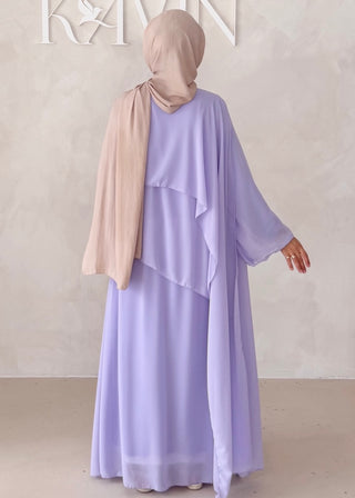 Dreilagiges Chiffon Kleid