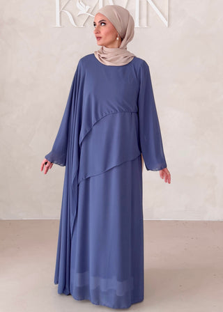 Dreilagiges Chiffon Kleid
