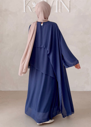 Dreilagiges Chiffon Kleid