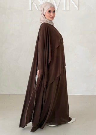 Dreilagiges Chiffon Kleid