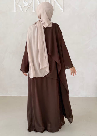 Dreilagiges Chiffon Kleid