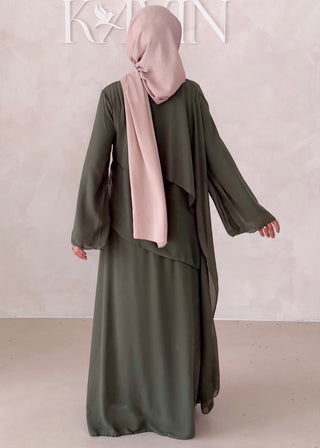 Dreilagiges Chiffon Kleid