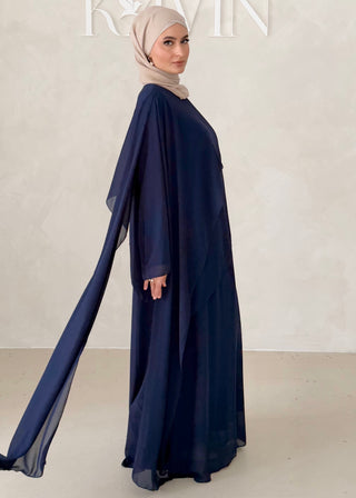 Dreilagiges Chiffon Kleid