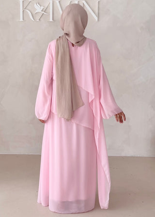 Dreilagiges Chiffon Kleid