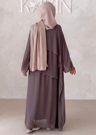 Dreilagiges Chiffon Kleid