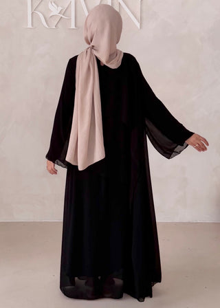Dreilagiges Chiffon Kleid