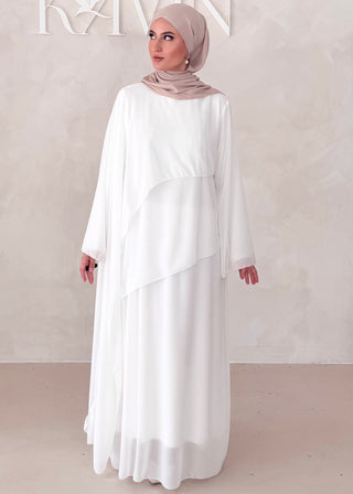 Dreilagiges Chiffon Kleid
