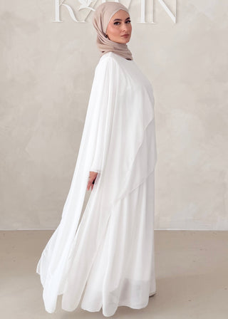 Dreilagiges Chiffon Kleid
