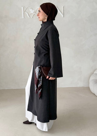 Japandi Kleid mit Schlitz