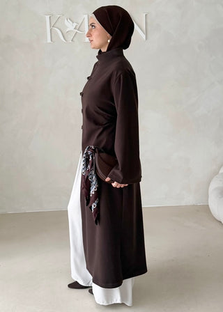 Japandi Kleid mit Schlitz