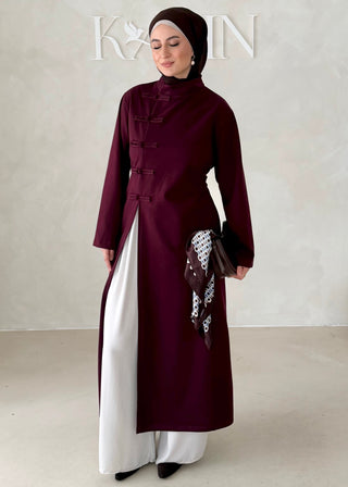 Japandi Kleid mit Schlitz