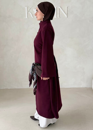 Japandi Kleid mit Schlitz