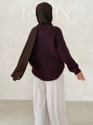 Japandi Midi Strickjacke