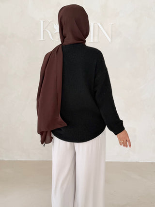 Japandi Midi Strickjacke