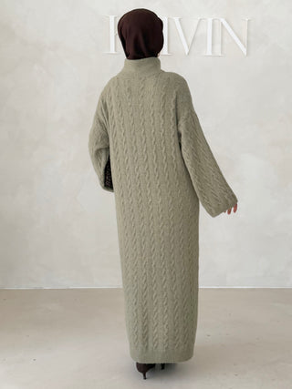 Pullover Kleid mit Reisverschluss