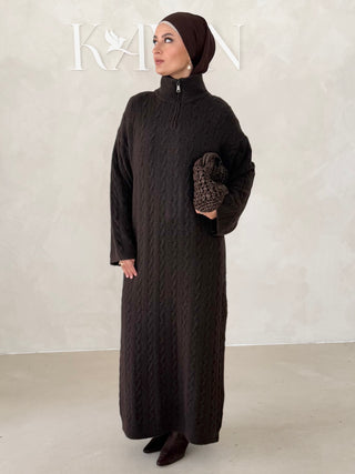 Pullover Kleid mit Reisverschluss