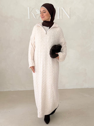 Pullover Kleid mit Reisverschluss